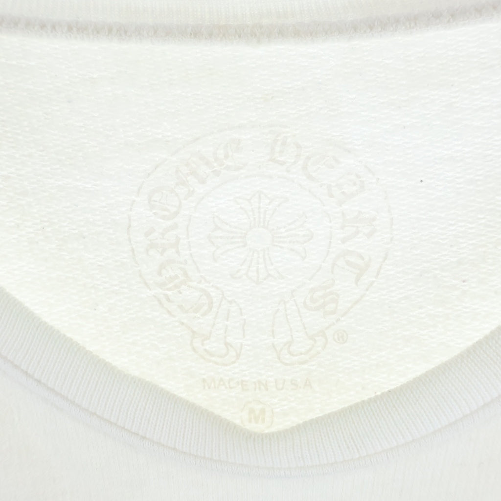 CHROME HEARTS(クロムハーツ) SWTSHRT PLVR 袖フローラルバックホースシュープリントスウェット ホワイト