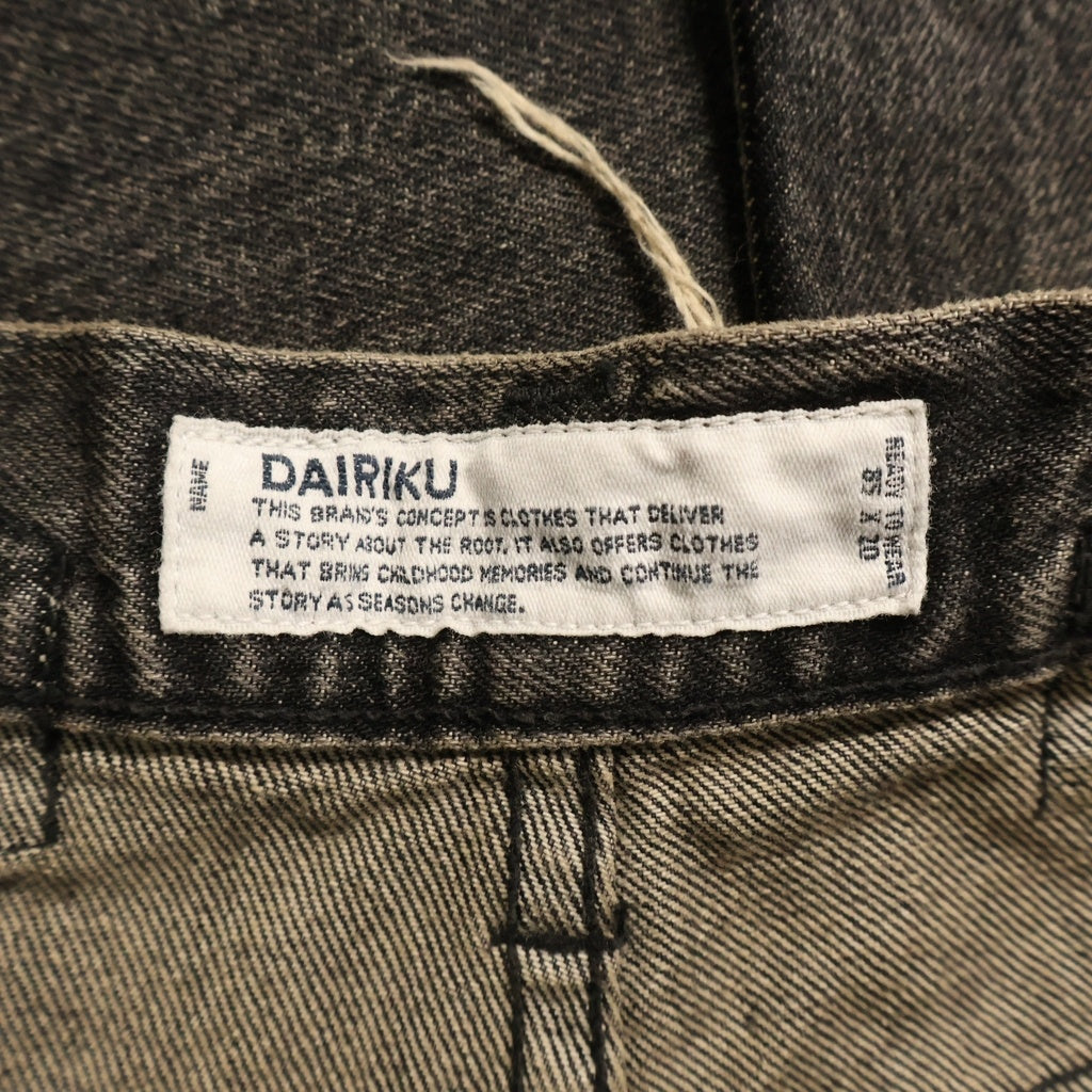 DAIRIKU(ダイリク) MY HERO FLARE DENIM PANTS マイヒーロー フレアデニムパンツ ブラック 24SS D-14