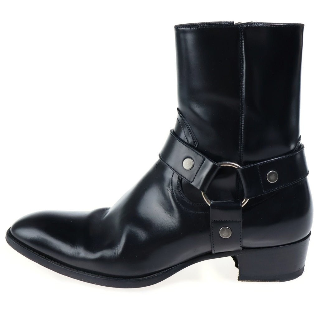 SAINT LAURENT PARIS(サンローランパリ) WYATT HARNESS BOOTS クラシック ワイアット ハーネスブーツ ブラック D1573070