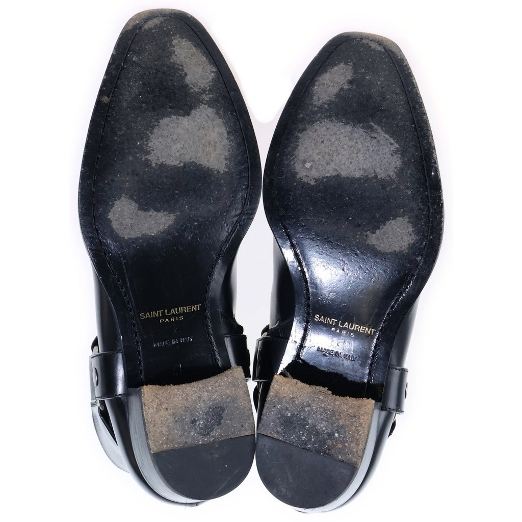 SAINT LAURENT PARIS(サンローランパリ) WYATT HARNESS BOOTS クラシック ワイアット ハーネスブーツ ブラック D1573070