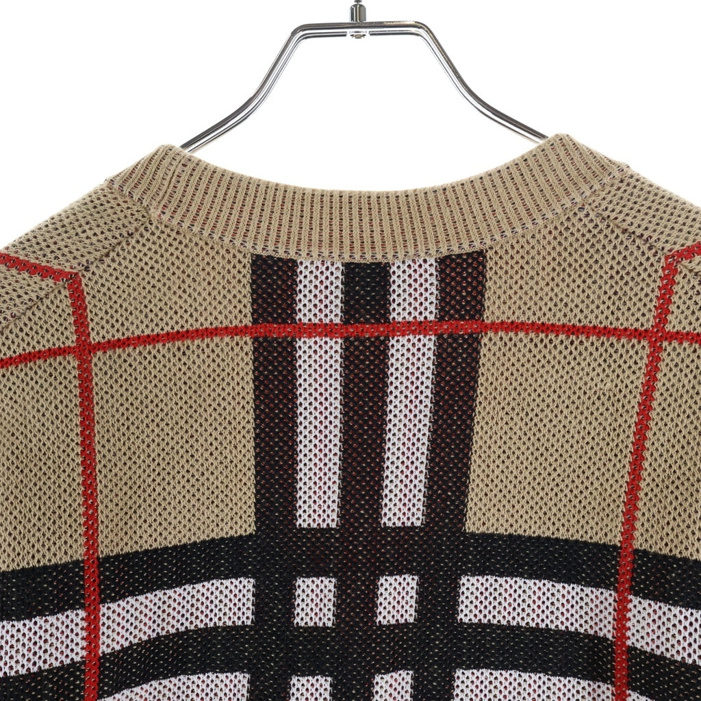 BURBERRY(バーバリー) ノヴァチェック ボタンアップ ニットカーディガン ブラウン レディース 8070353