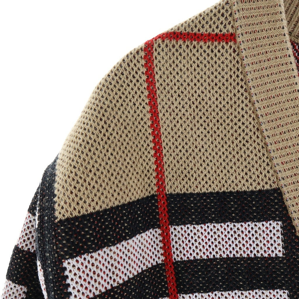 BURBERRY(バーバリー) ノヴァチェック ボタンアップ ニットカーディガン ブラウン レディース 8070353