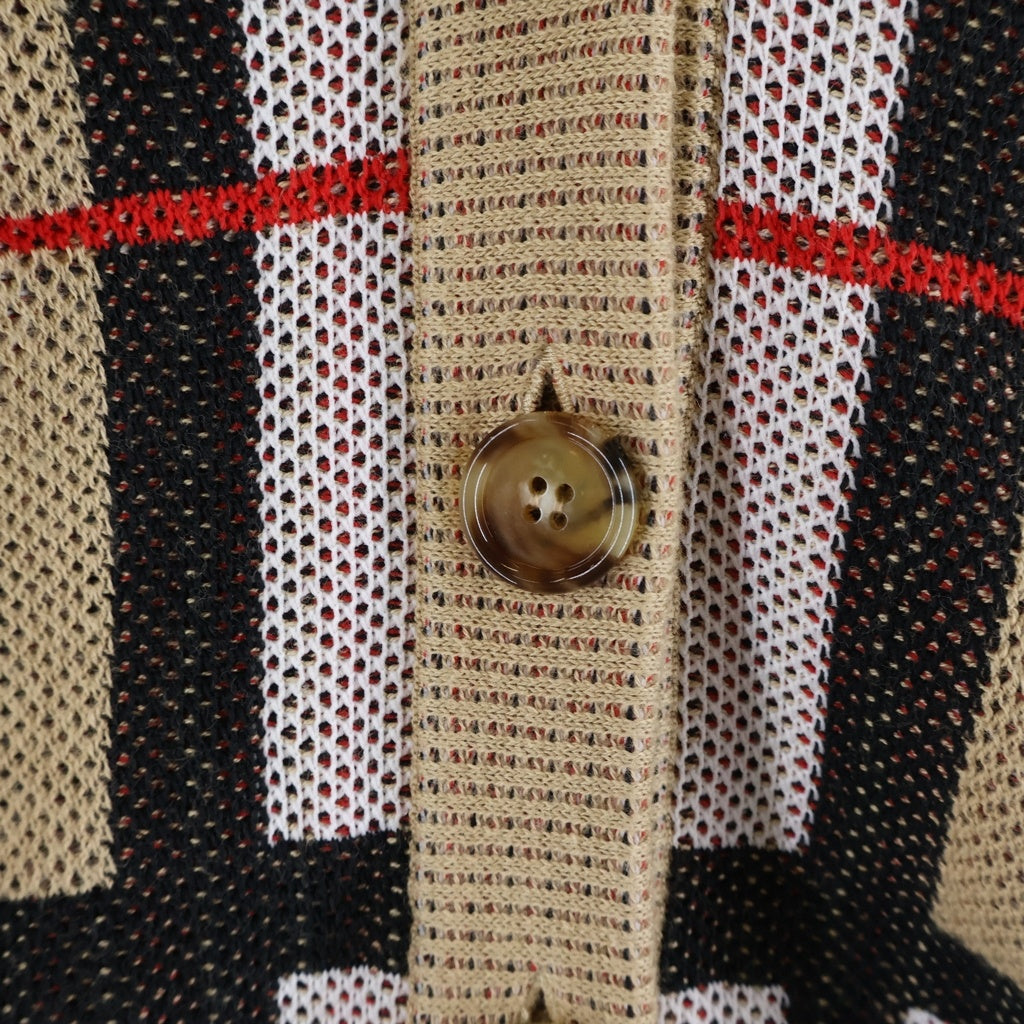 BURBERRY(バーバリー) ノヴァチェック ボタンアップ ニットカーディガン ブラウン レディース 8070353