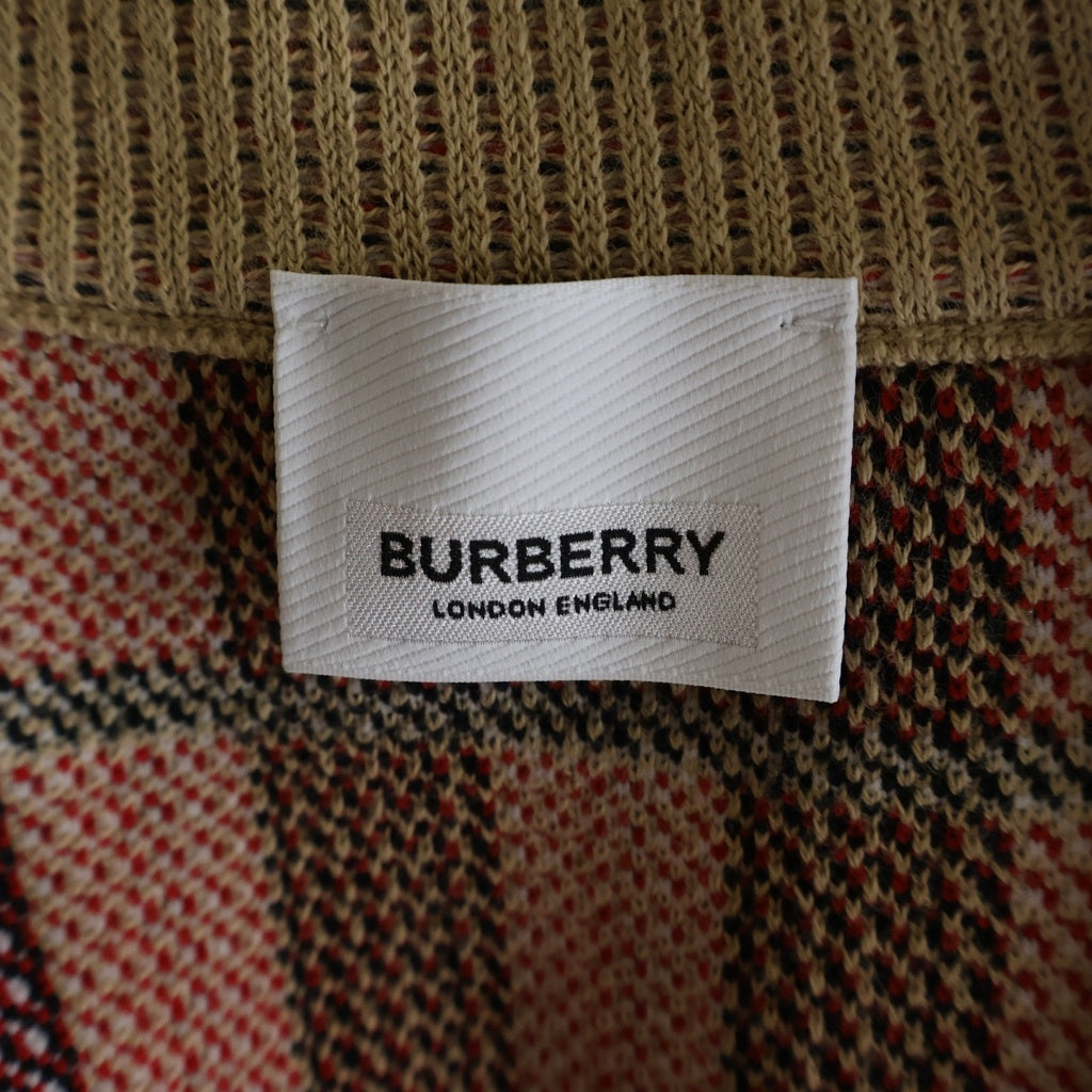 BURBERRY(バーバリー) ノヴァチェック ボタンアップ ニットカーディガン ブラウン レディース 8070353