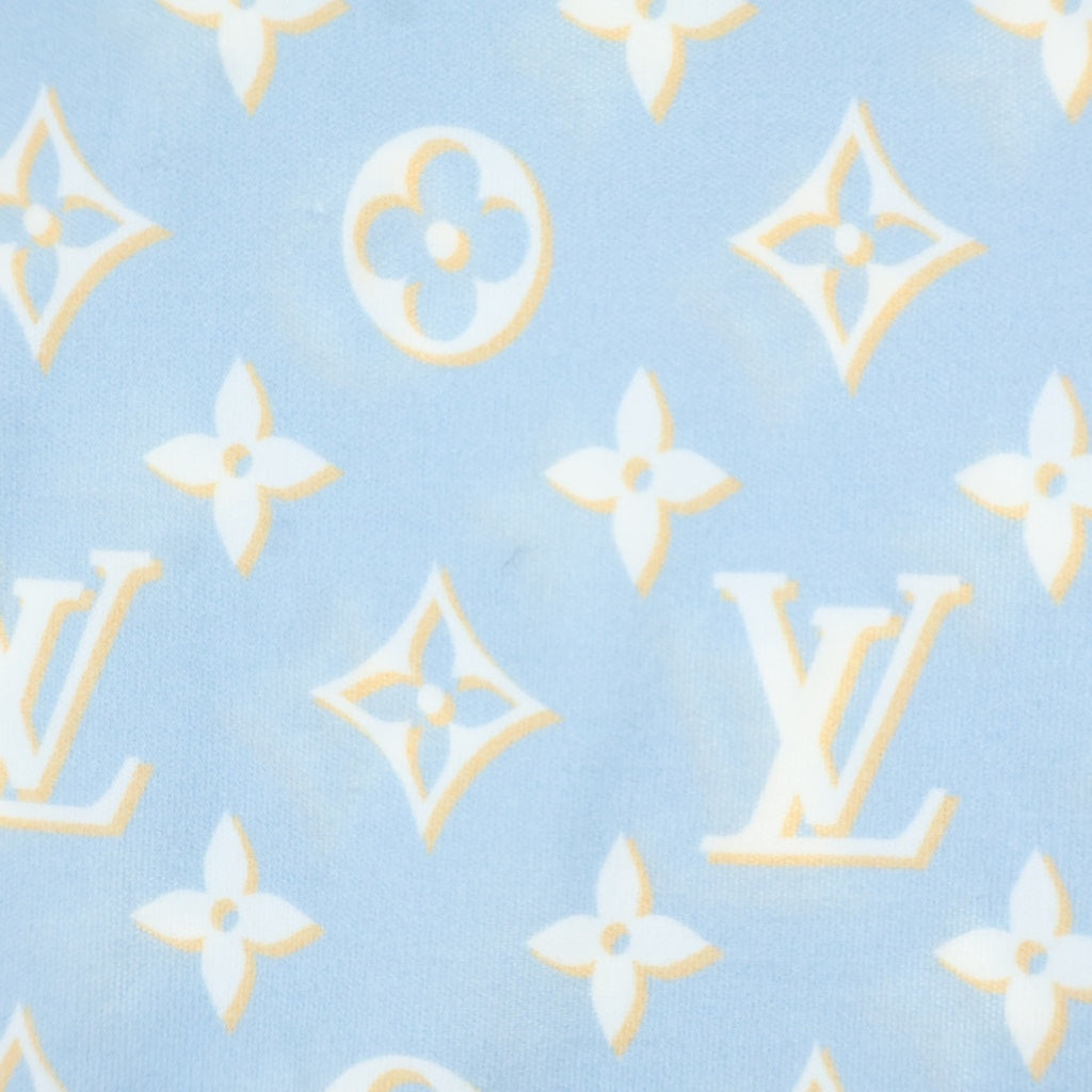LOUIS VUITTON(ルイヴィトン) 23AW ネックチェーンモノグラムコットン 半袖ワンピース レディース ブルー/ホワイト RW232D CBA FPJD16