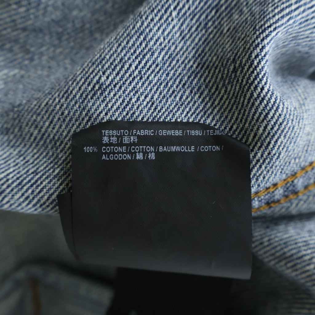 BALENCIAGA(バレンシアガ) 19AW 襟ロゴプリント ボタンアップオーバーサイズデニムジャケット インディゴ 529178 TXE05