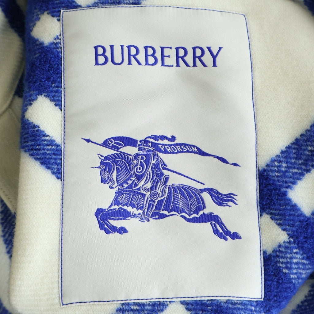 BURBERRY(バーバリー) ダニエルリー アーカイブ ジップアップウールジャケット ブルー/ホワイト 8077464