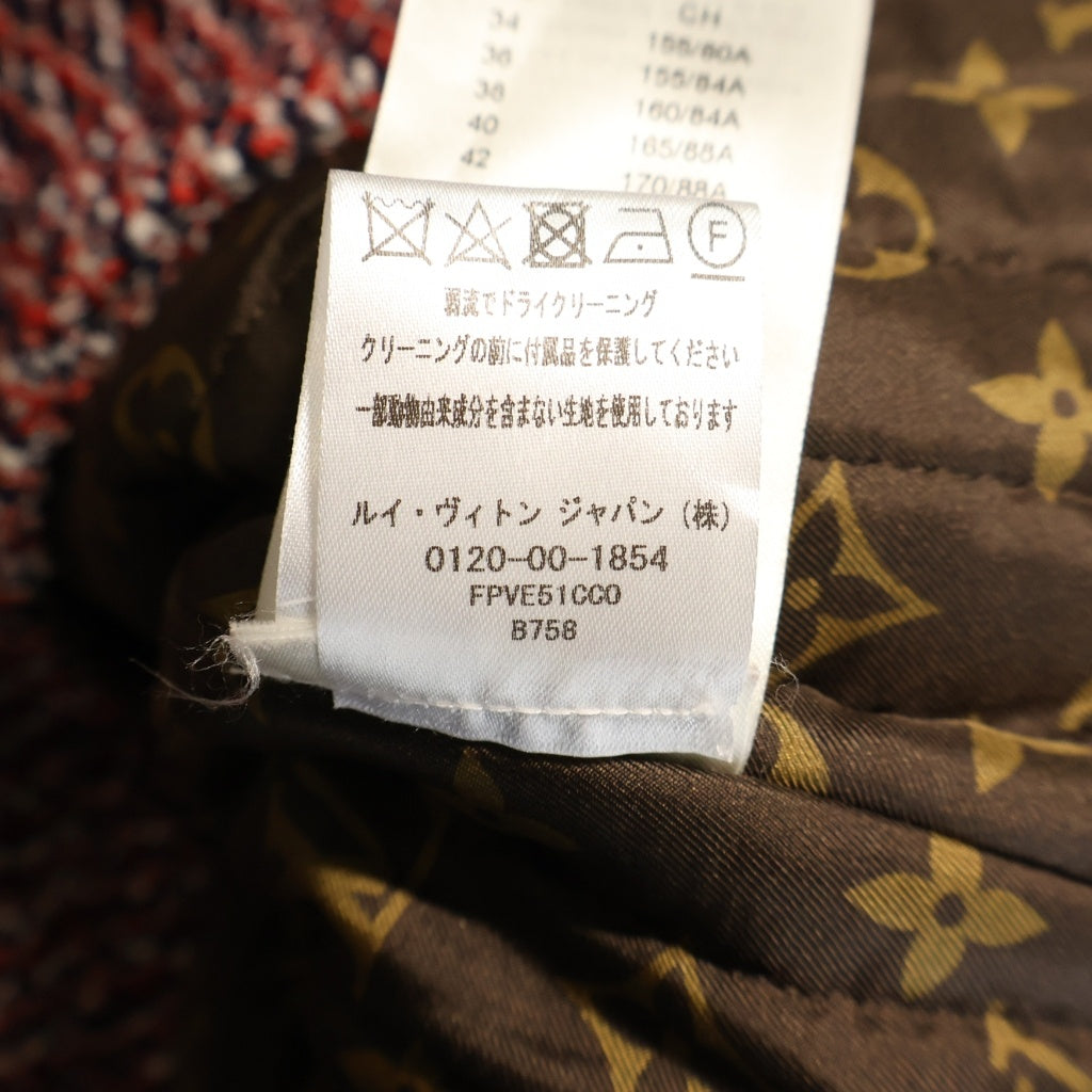 LOUIS VUITTON(ルイヴィトン) 23AW モノグラムトリコロール ブークレツイードジャケット レッド レディース RW232WB CCO FPVE51