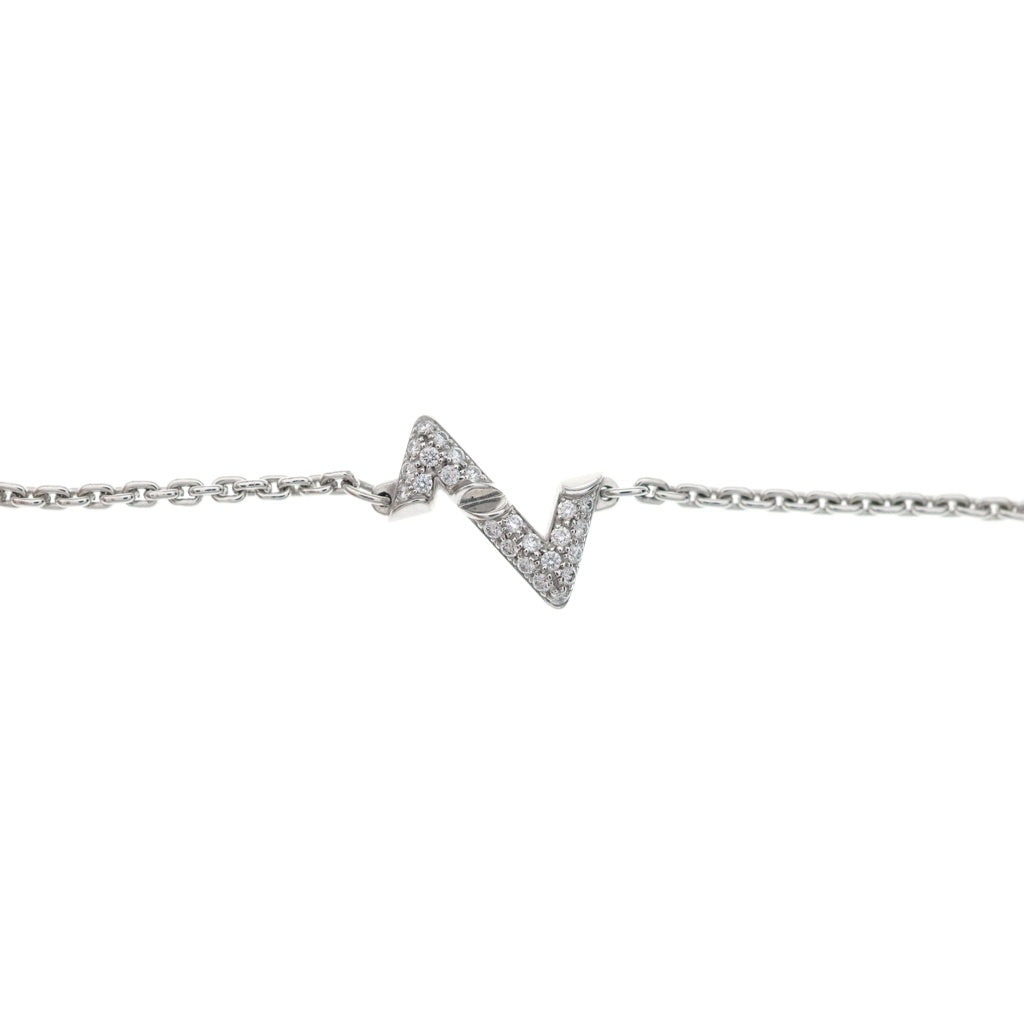 LOUIS VUITTON(ルイヴィトン) K18WG LVヴォルト アップサイドダウン ブレスレッド ホワイトゴールド レディース