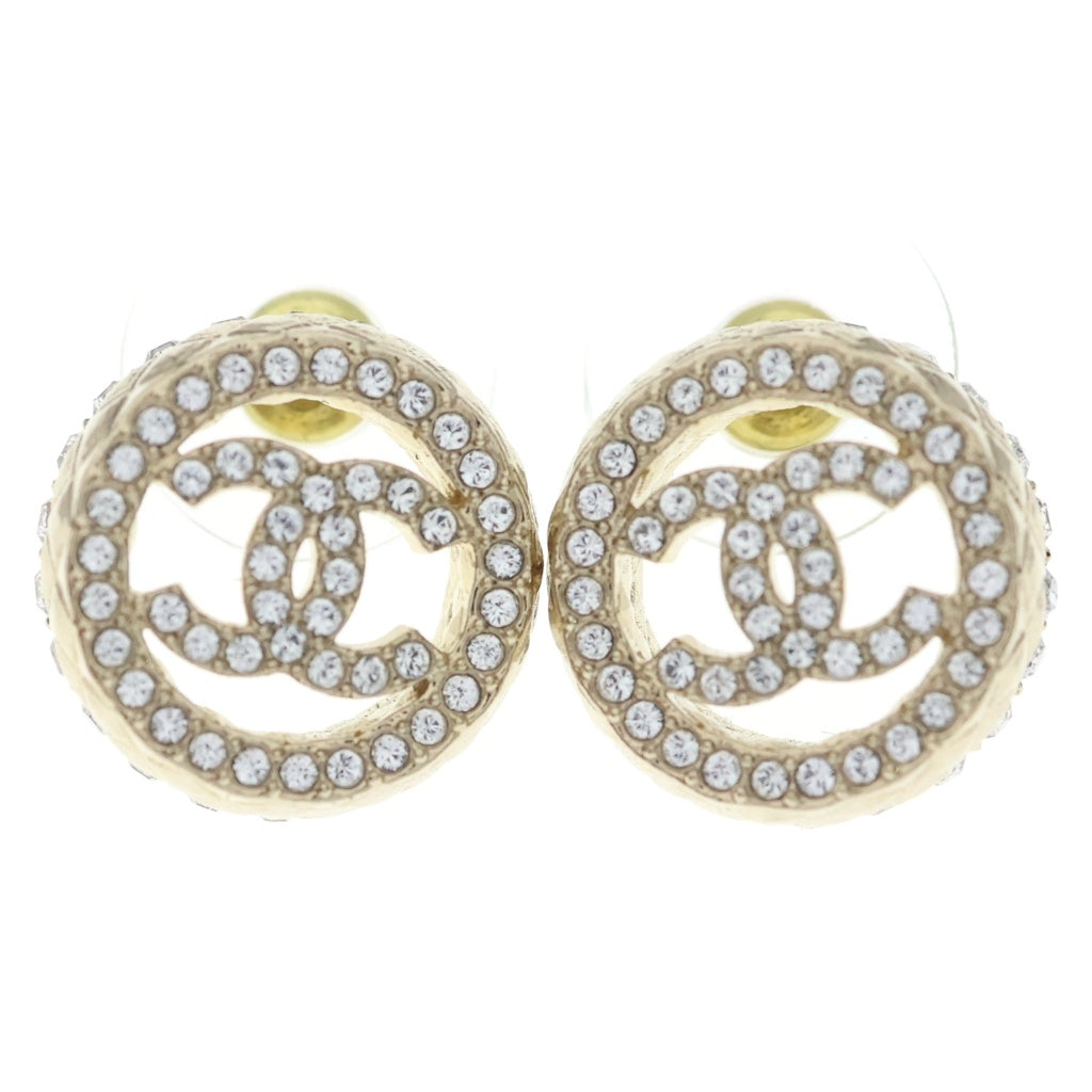 CHANEL(シャネル) ココマークラインストーンピアス ゴールド AB3657 レディース
