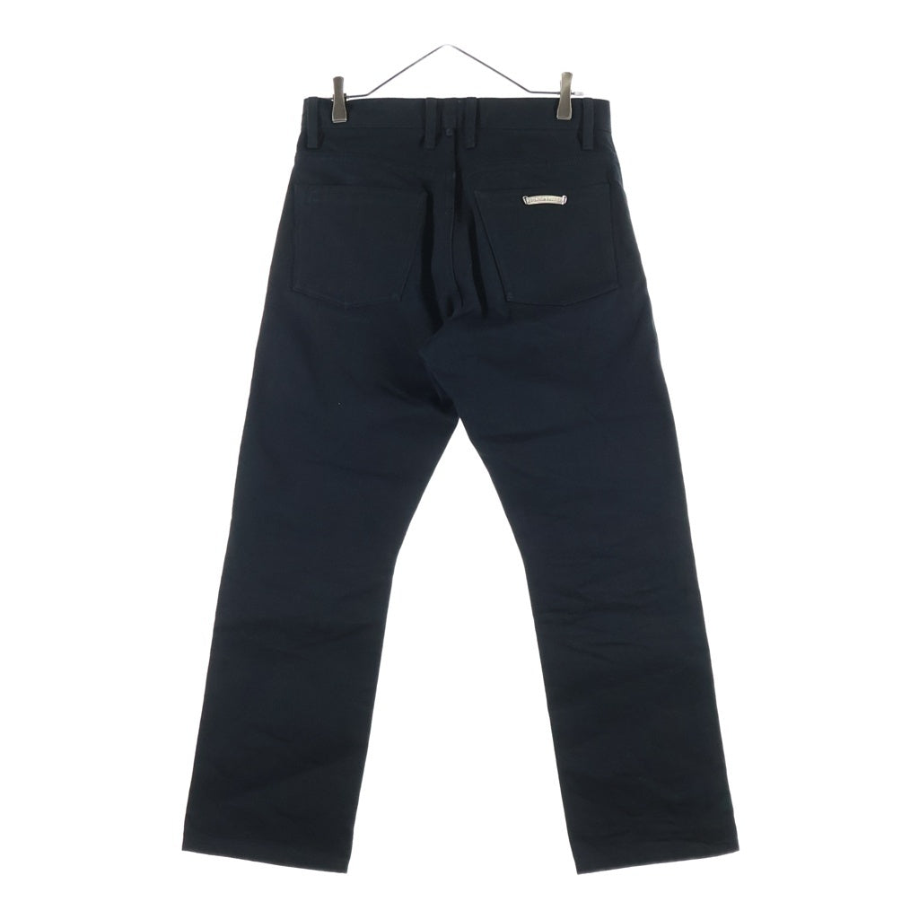 CHROME HEARTS(クロムハーツ) JEAN SL FLEURKNEE フレアニーステッチデニムパンツ ブラック