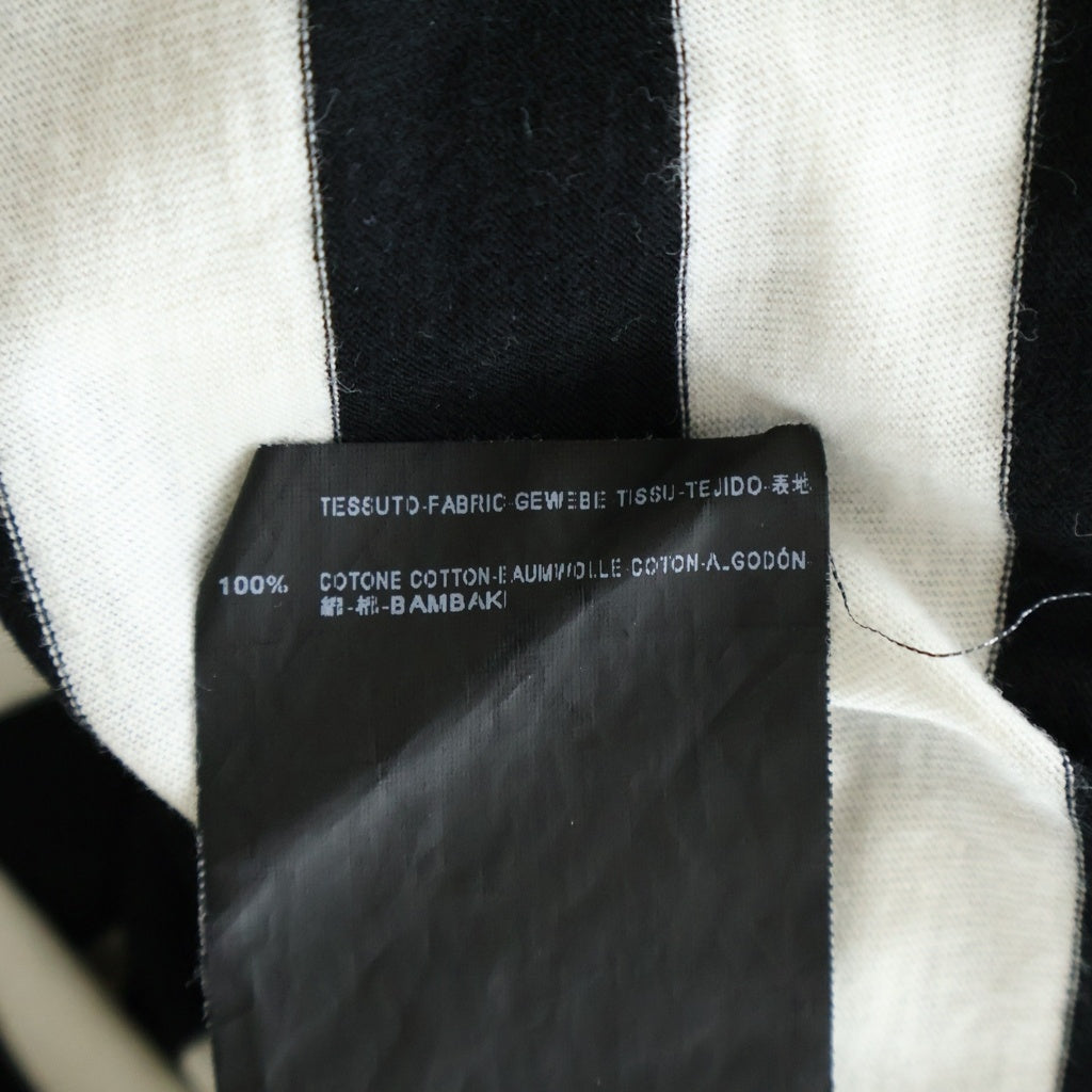 SAINT LAURENT PARIS(サンローランパリ) 14SS エディ期 クルーネック半袖ボーダーTシャツ ブラック/ホワイト 343717 Y2E01
