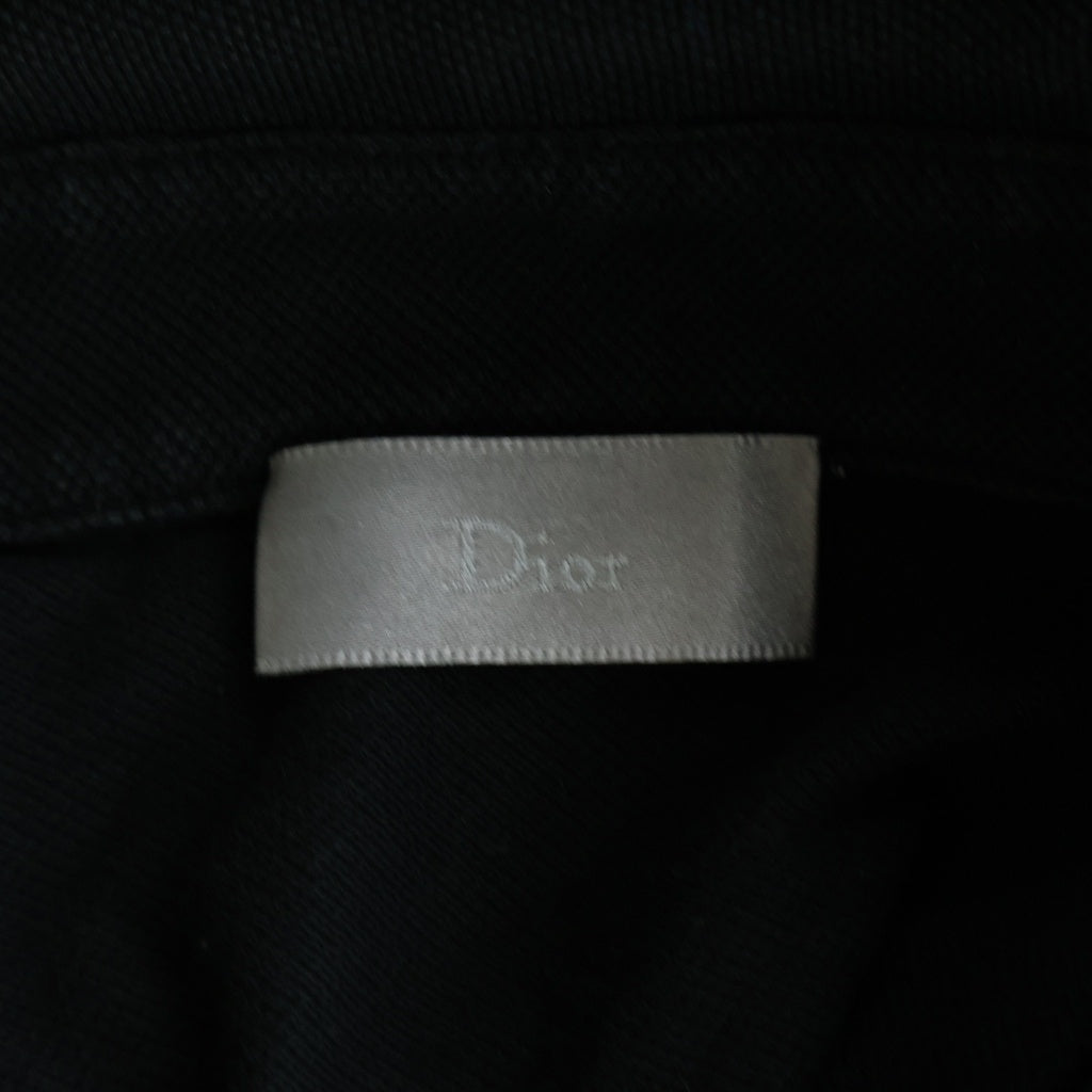 Dior HOMME(ディオールオム) BEE刺繍 鹿の子 半袖ポロシャツ ブラック 163IP802P124
