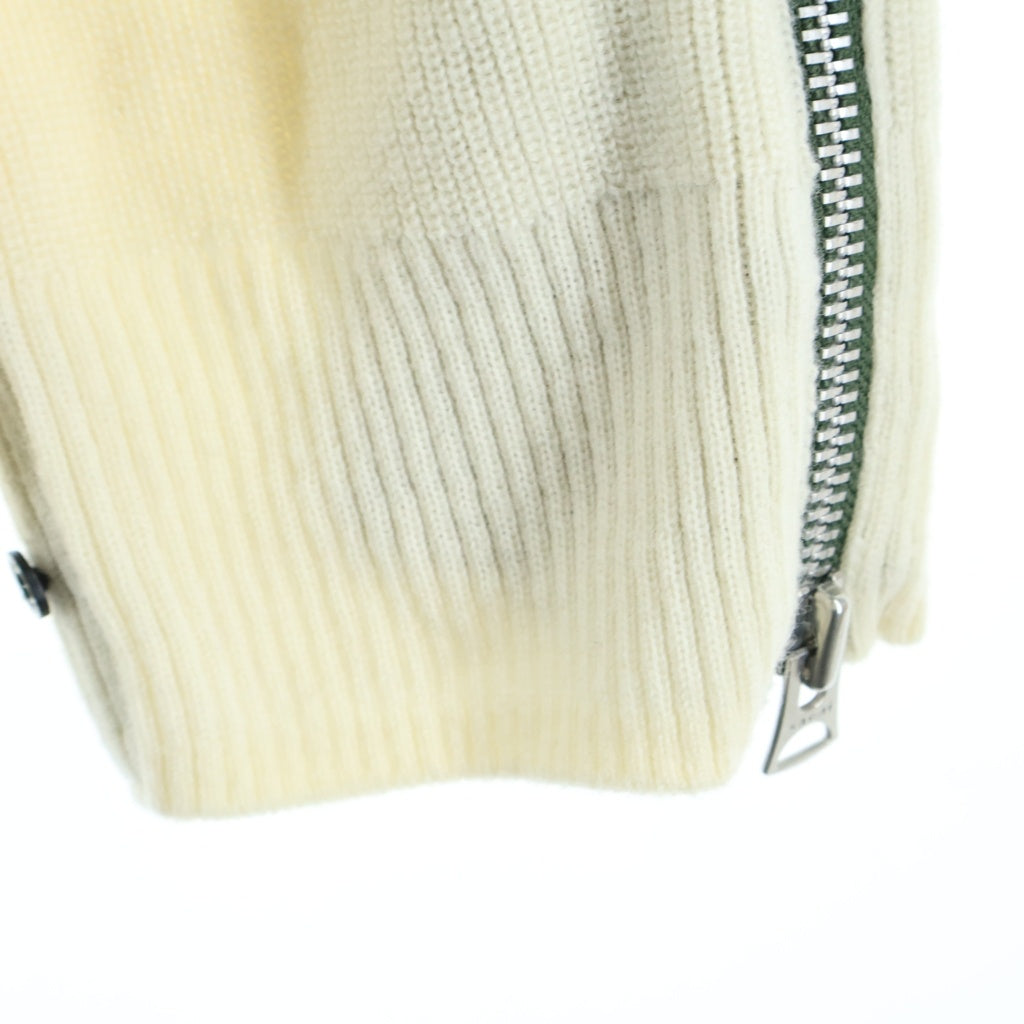 Sacai(サカイ) BIKER ZIP PULLOVER バイカージップ プルオーバーニットセーター ベージュ 20-02405M