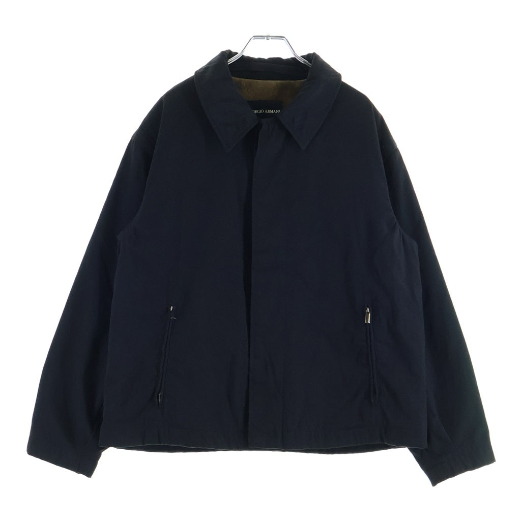 GIORGIO ARMANI(ジョルジオアルマーニ) ボタンアップ 長袖ツイルジャケット ブラック 757002