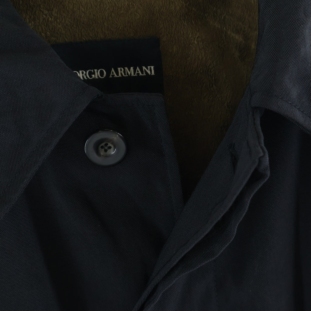 GIORGIO ARMANI(ジョルジオアルマーニ) ボタンアップ 長袖ツイルジャケット ブラック 757002