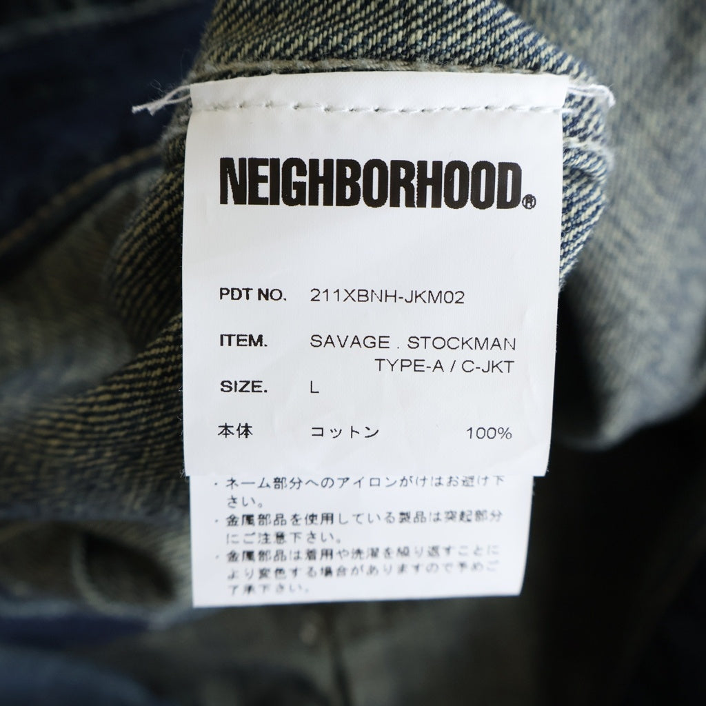 NEIGHBORHOOD(ネイバーフッド) 21SS SAVAGE STOCKMAN TYPE-A / C-JKT デニムジャケット トラッカージャケット インディゴ 211XBNH-JKM02