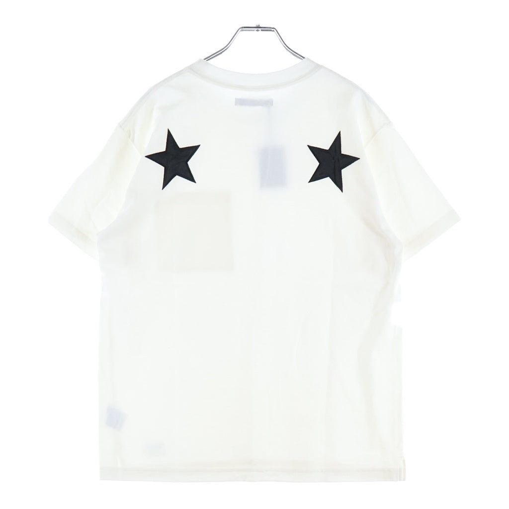 MINEDENIM(マインデニム) M&M STAR EMBROIDERY POCKET TEE エムアンドエム バックスターパッチ クルーネック半袖カットソーTシャツ ホワイト MND-MM41-00-M2