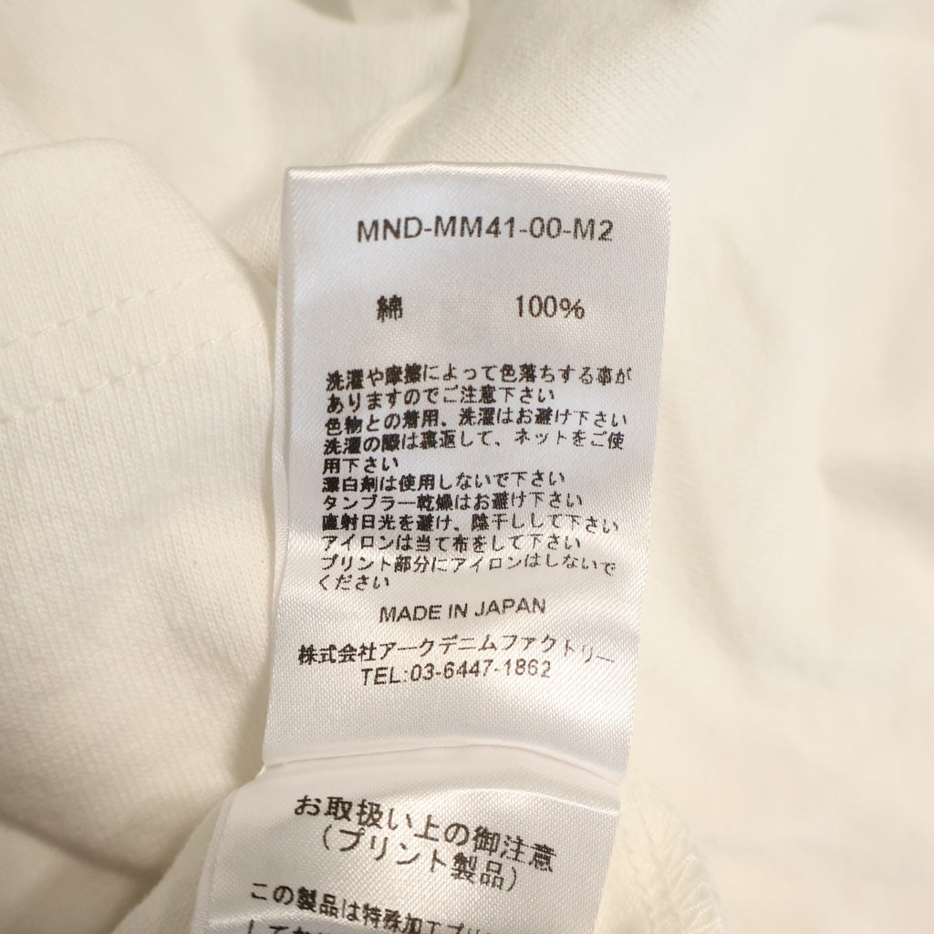 MINEDENIM(マインデニム) M&M STAR EMBROIDERY POCKET TEE エムアンドエム バックスターパッチ クルーネック半袖カットソーTシャツ ホワイト MND-MM41-00-M2