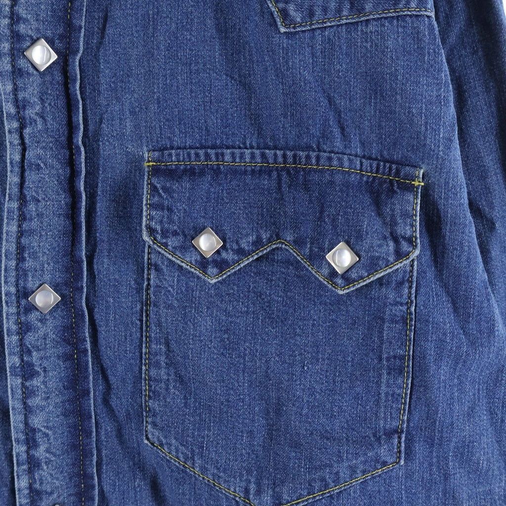 MASSES(マシス) 26AW DENIM SHIRT H.WASH ヴィンテージウォッシュ 長袖デニムウェスタンシャツ インディゴ 26A-DENIM-SHIRT-HW