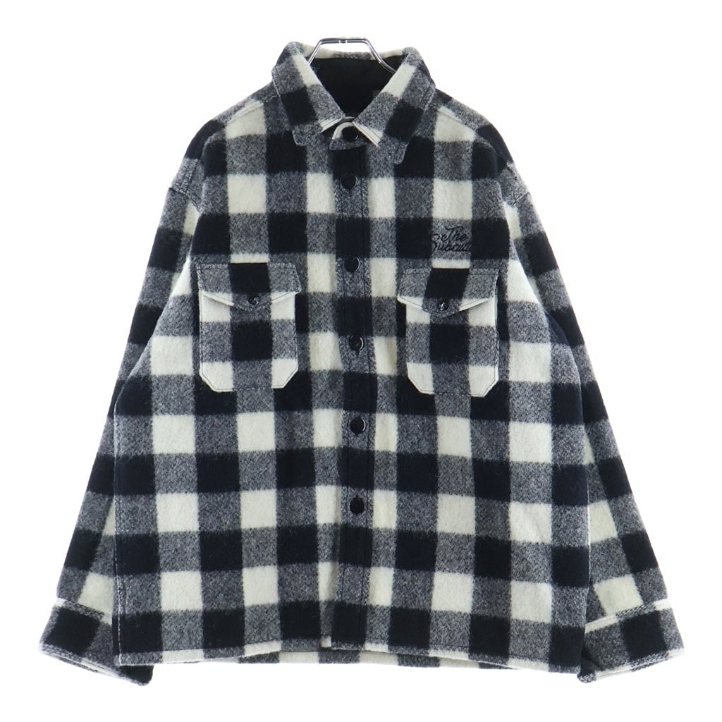 SUBCULTURE(サブカルチャー) BUFFALO CHECK JACKET ロゴ刺繍バッファローチェックジャケット ブラック/ホワイト SCJK-A2601