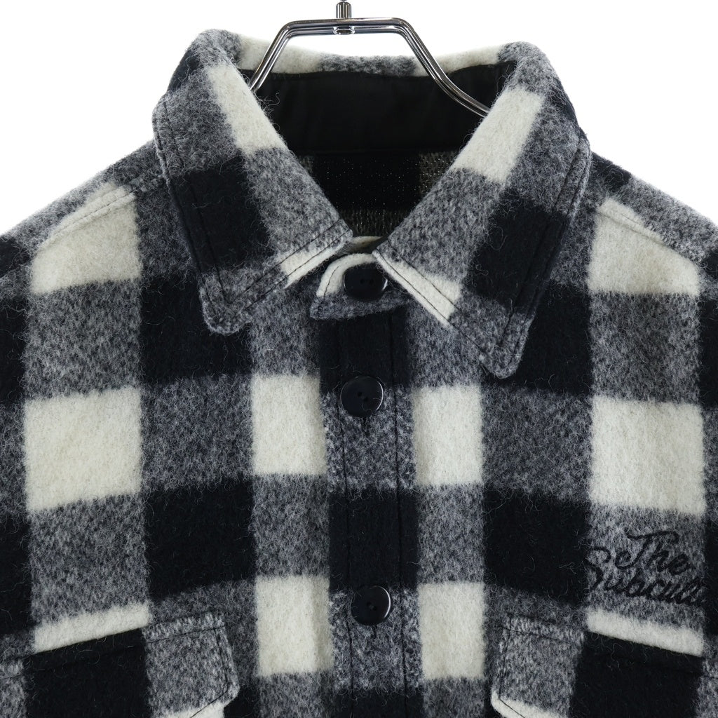 SUBCULTURE(サブカルチャー) BUFFALO CHECK JACKET ロゴ刺繍バッファローチェックジャケット ブラック/ホワイト SCJK-A2601
