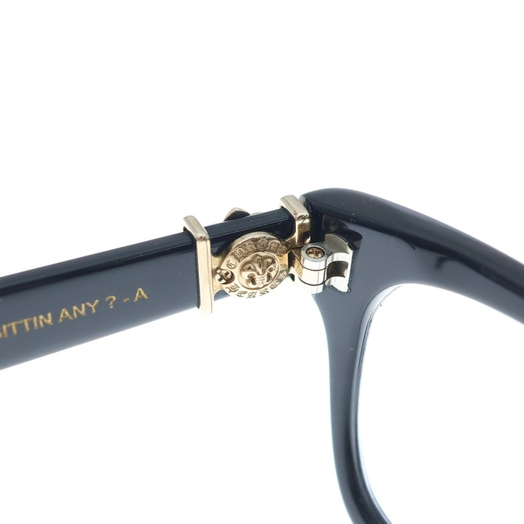 CHROME HEARTS(クロムハーツ) BSフレアテンプル ウェリントン サングラス メガネ アイウェア ブラック/ゴールド GITTIN ANY?-A