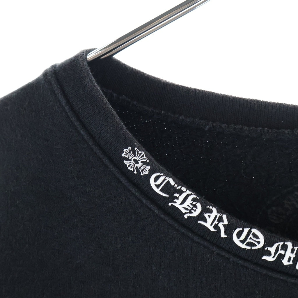 CHROME HEARTS(クロムハーツ) NECK LOGO CREWNECK SWEATSHIRT ネックロゴクルーネックスウェットトレーナー ブラック