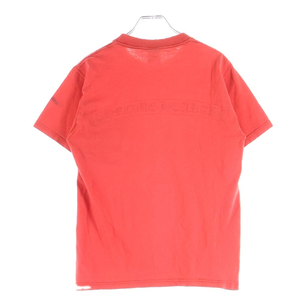 CHROME HEARTS(クロムハーツ) OLD NECK LOGO DAGGER S/S TEE オールド ネックロゴ ダガープリントクルーネック半袖カットソーTシャツ レッド