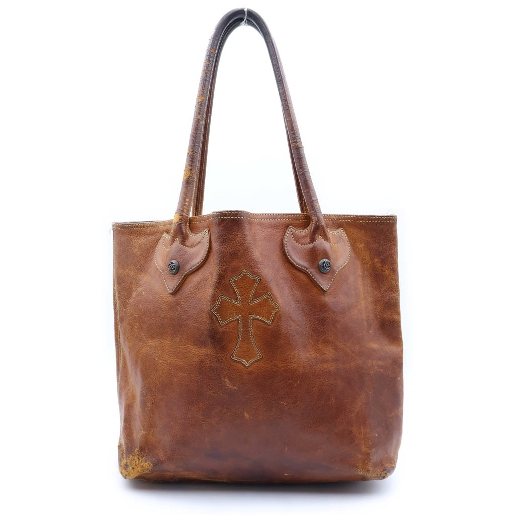 CHROME HEARTS(クロムハーツ) UA10TH FS TOTE FSトート クロスパッチ付きレザートートバッグ ブラウン レディース