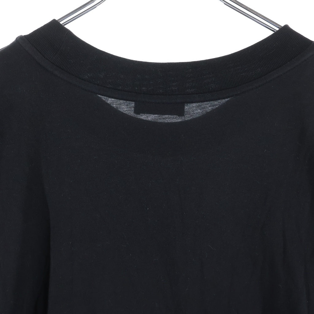 MONCLER(モンクレール) 24SS LOGO COTTON S/S TEE 水性ロゴプリント クルーネック半袖カットソーTシャツ ブラック J10918C00002 89A17