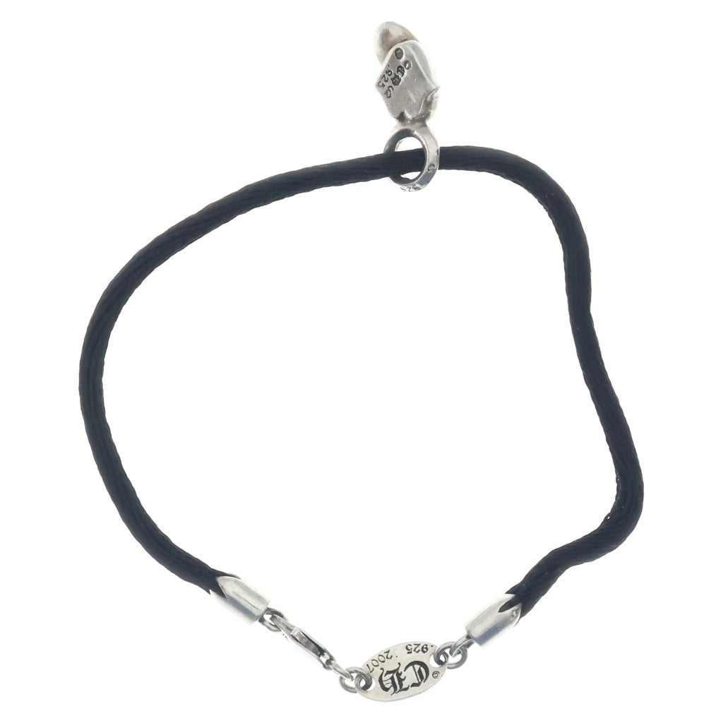 CHROME HEARTS(クロムハーツ) KZ ケーゼット1ダイヤリップアンドタン ブレスレッド ブラック/シルバー