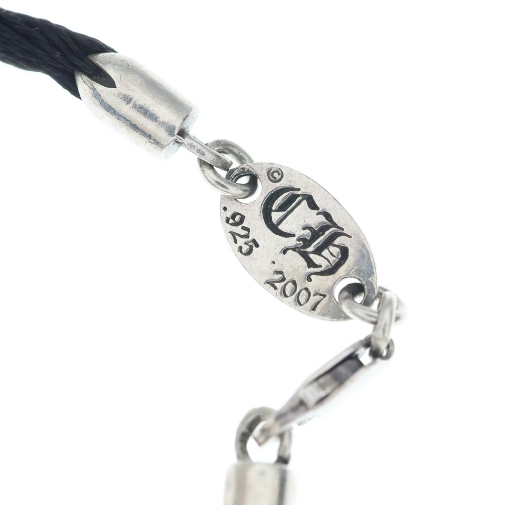 CHROME HEARTS(クロムハーツ) KZ ケーゼット1ダイヤリップアンドタン ブレスレッド ブラック/シルバー