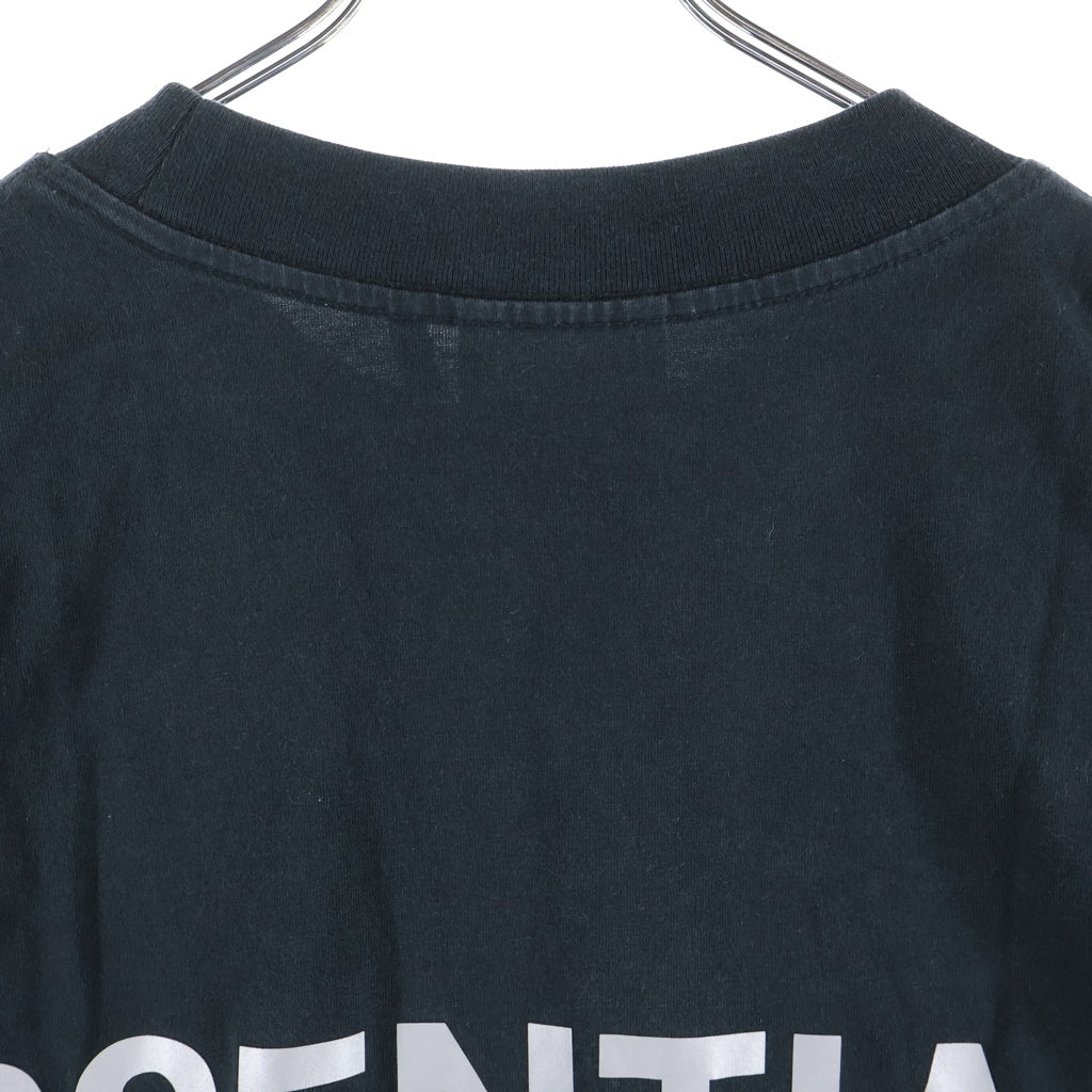 FEAR OF GOD ESSENTIALS(フィアオブゴッド エッセンシャルズ) バックリフレクターロゴプリント クルーネック長袖カットソーTシャツ ブラック