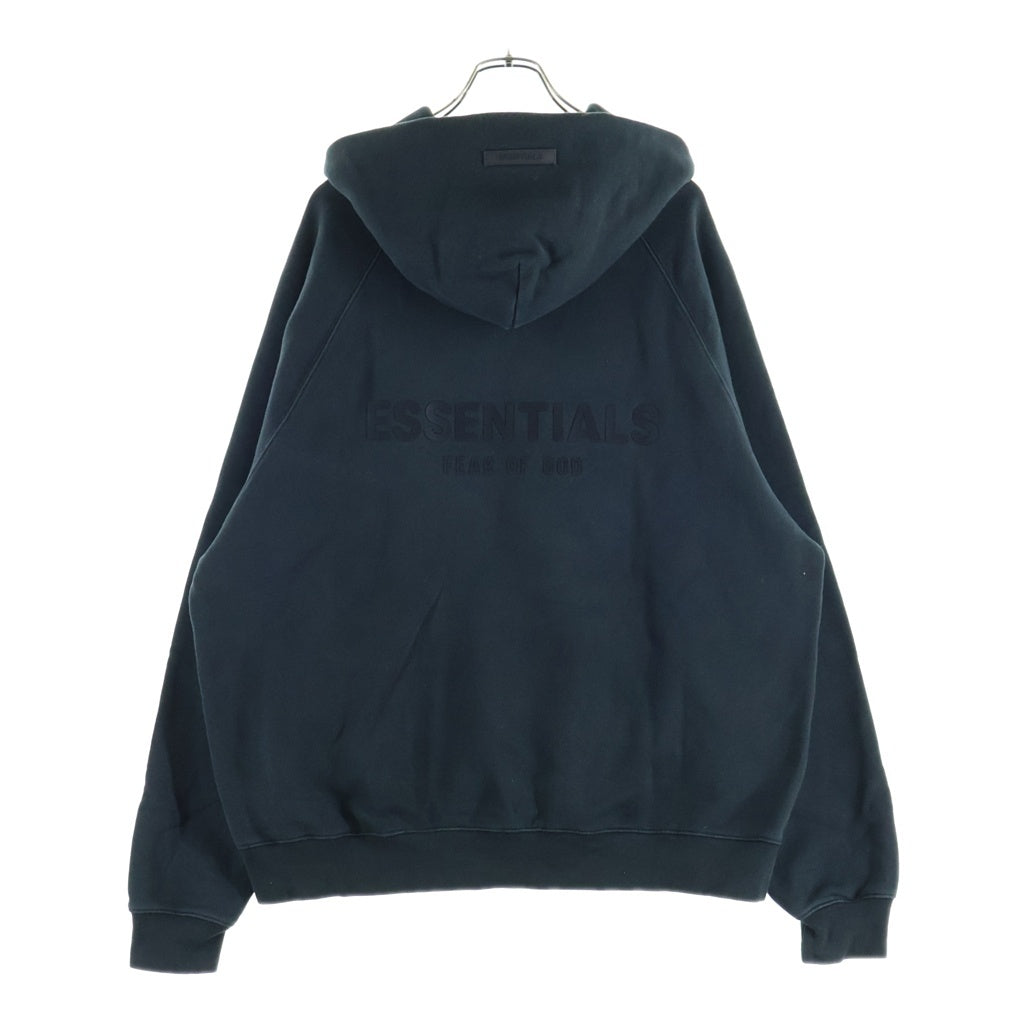FEAR OF GOD ESSENTIALS(フィアオブゴッド エッセンシャルズ) 21SS BACK LOGO HOODIE バックラバーロゴ プルオーバースウェットパーカー ブラック