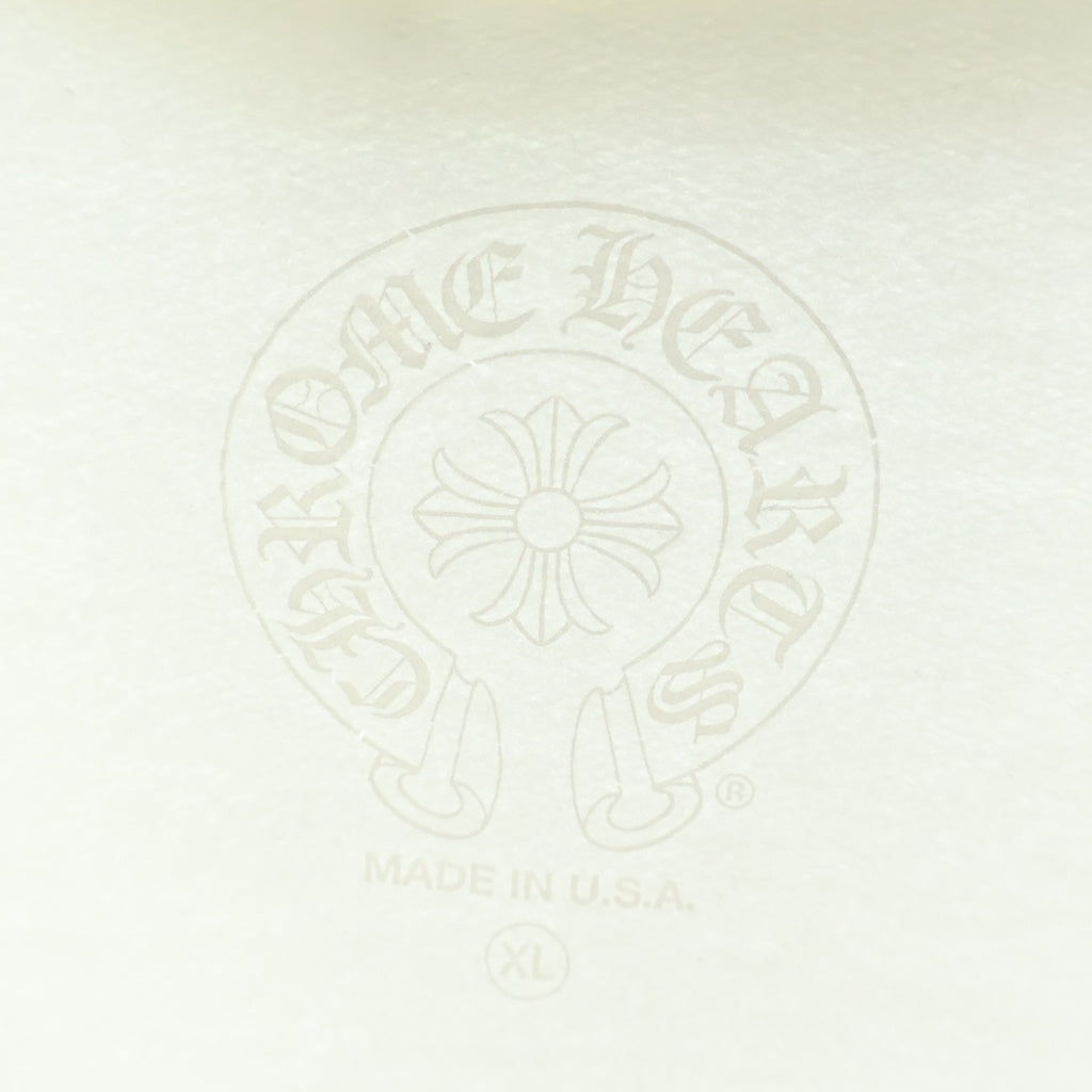 CHROME HEARTS(クロムハーツ) VERTICAL LOGO HOODIE バーティカルロゴ アームロゴプリント スウェット プルオーバーパーカー ホワイト