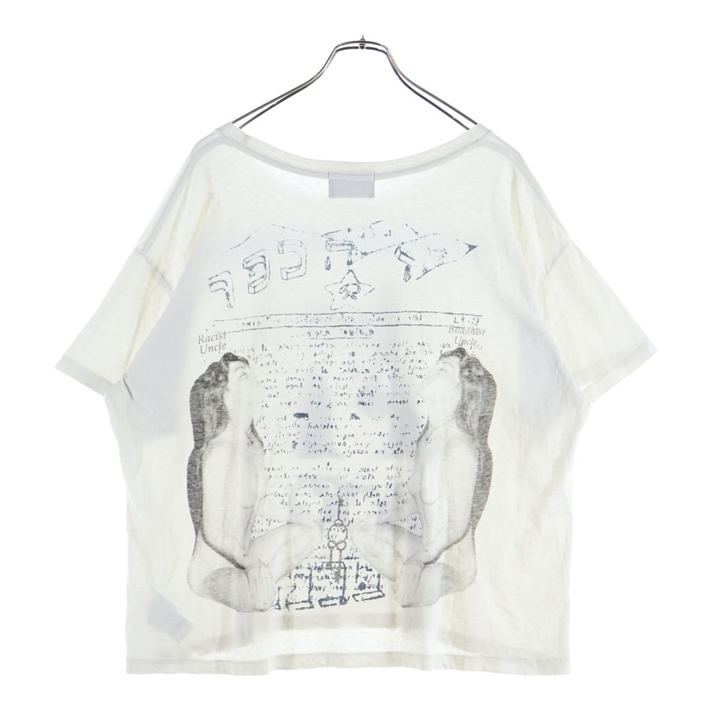 ENFANTS RICHES DEPRIMES(アンファンリッシュデプリメ) BUDDHIST UNCLE T-SHIRT ブッタモチーフ クルーネック半袖カットソーTシャツ ホワイト