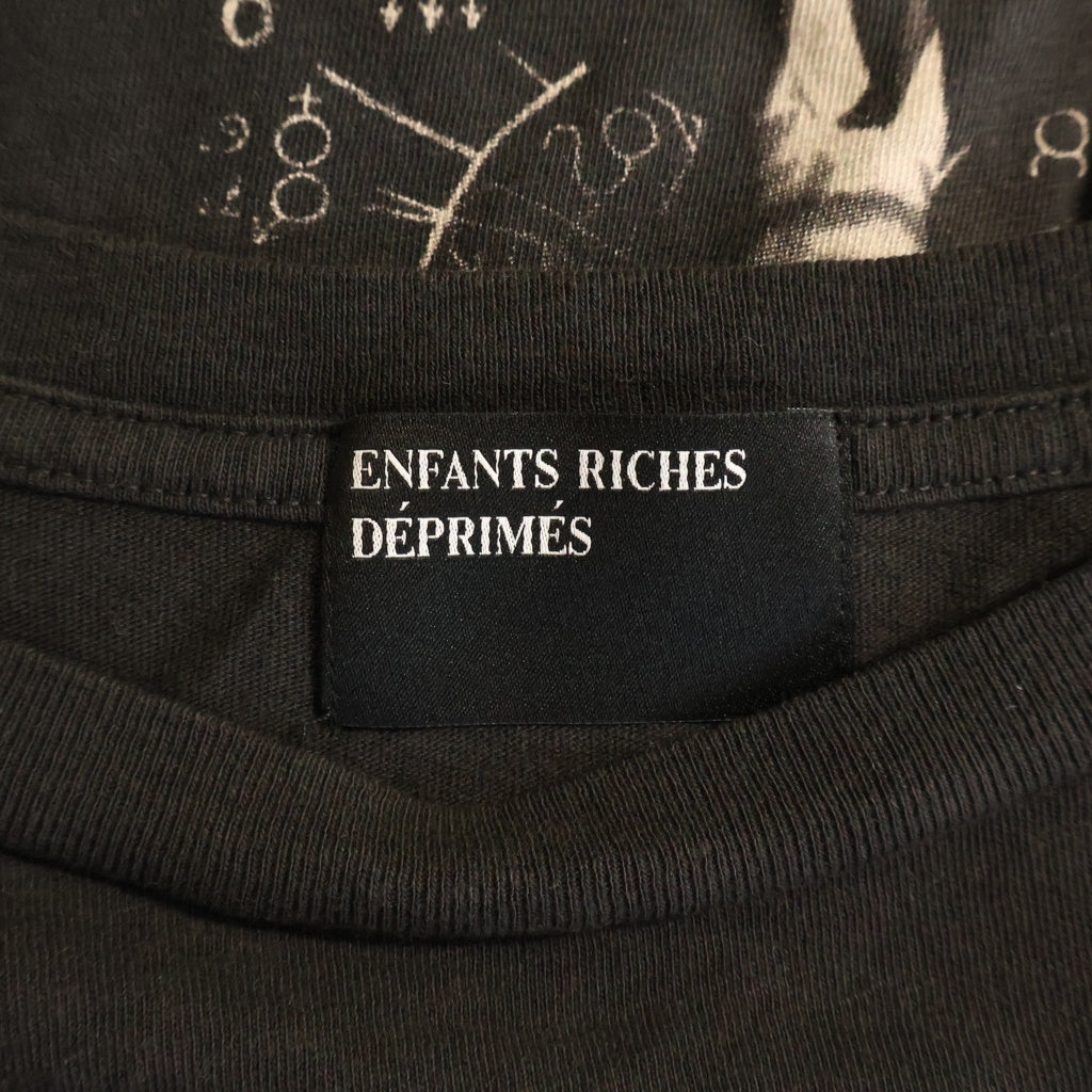 ENFANTS RICHES DEPRIMES(アンファンリッシュデプリメ) SPIRITUALSTS AND MEDIUMS T-SHIRT スピリチュアルグラフィックプリント クルーネック半袖カットソーTシャツ ブラック