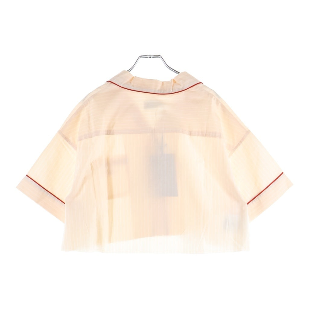 miumiu(ミュウミュウ) 24SS クロップドパジャマシャツ ピンク レディース MK1815 S000 14A6