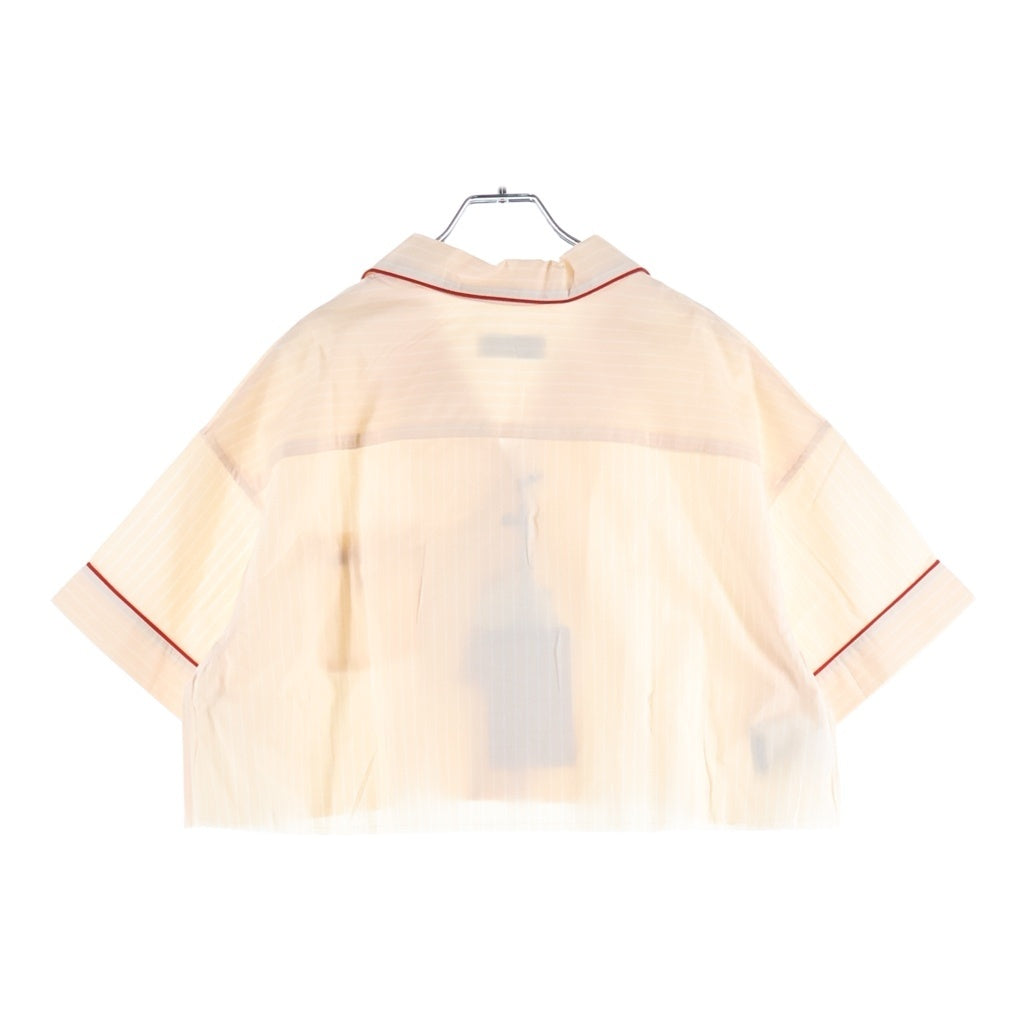 miumiu(ミュウミュウ) 24SS クロップドパジャマシャツ ピンク レディース MK1815 S000 14A6