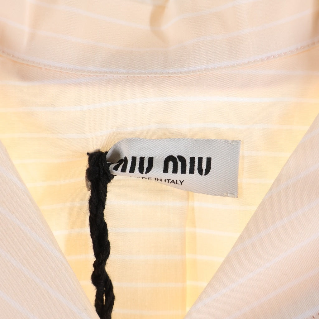 miumiu(ミュウミュウ) 24SS クロップドパジャマシャツ ピンク レディース MK1815 S000 14A6