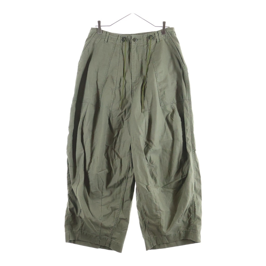 Needles(ニードルス) 24AW H.D PANTS FATIGUE ファティーグ ドローストリングワークパンツ カーキ PU246