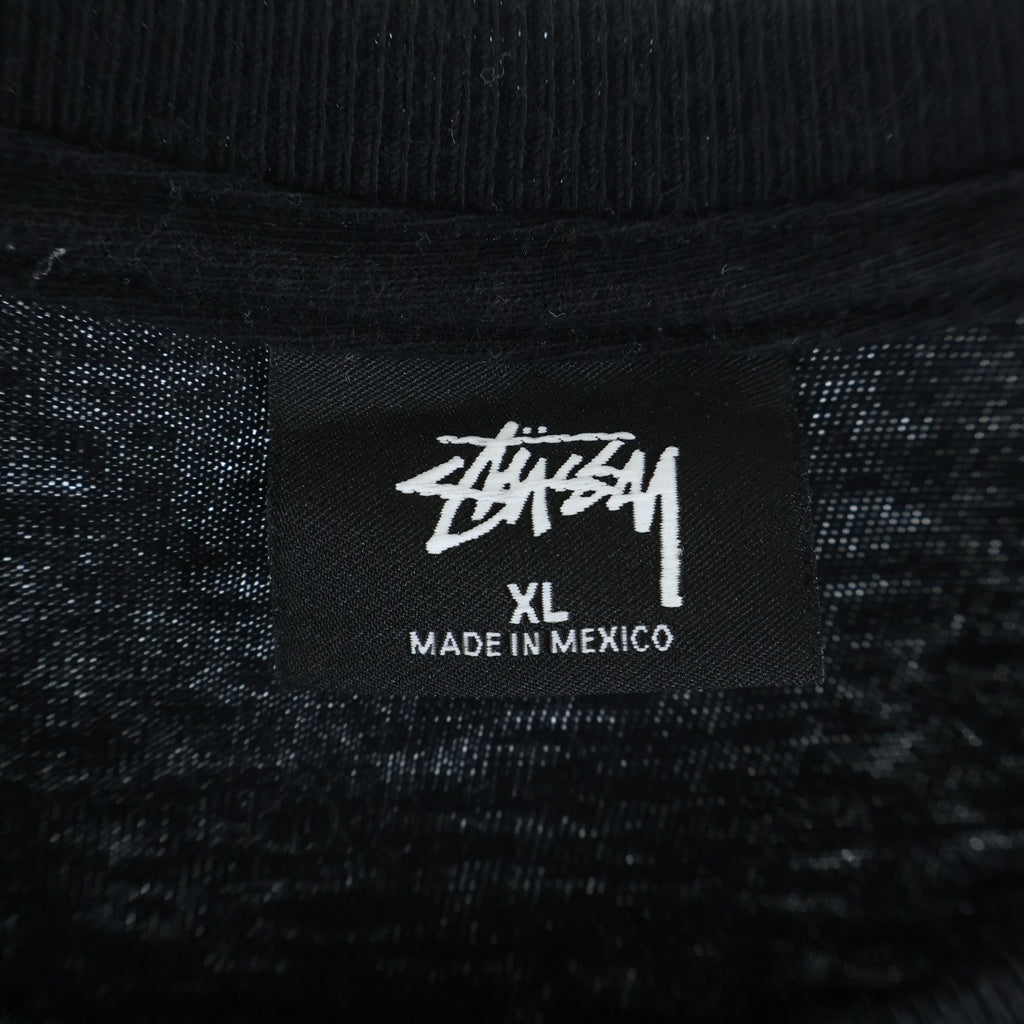 STUSSY(ステューシー) ×CDG SURFMAN TEE バックサーフマンプリント クルーネック半袖Tシャツカットソー ブラック