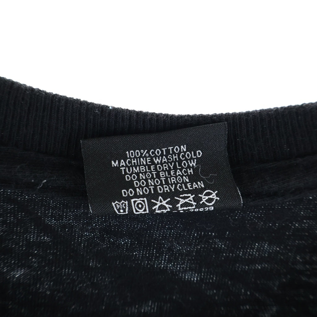 STUSSY(ステューシー) ×CDG SURFMAN TEE バックサーフマンプリント クルーネック半袖Tシャツカットソー ブラック