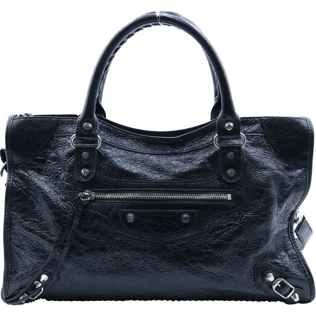 BALENCIAGA(バレンシアガ) Le City Medium ル・シティ ミディアム 2way ハンドバッグ ブラック レザー 823058 レディース