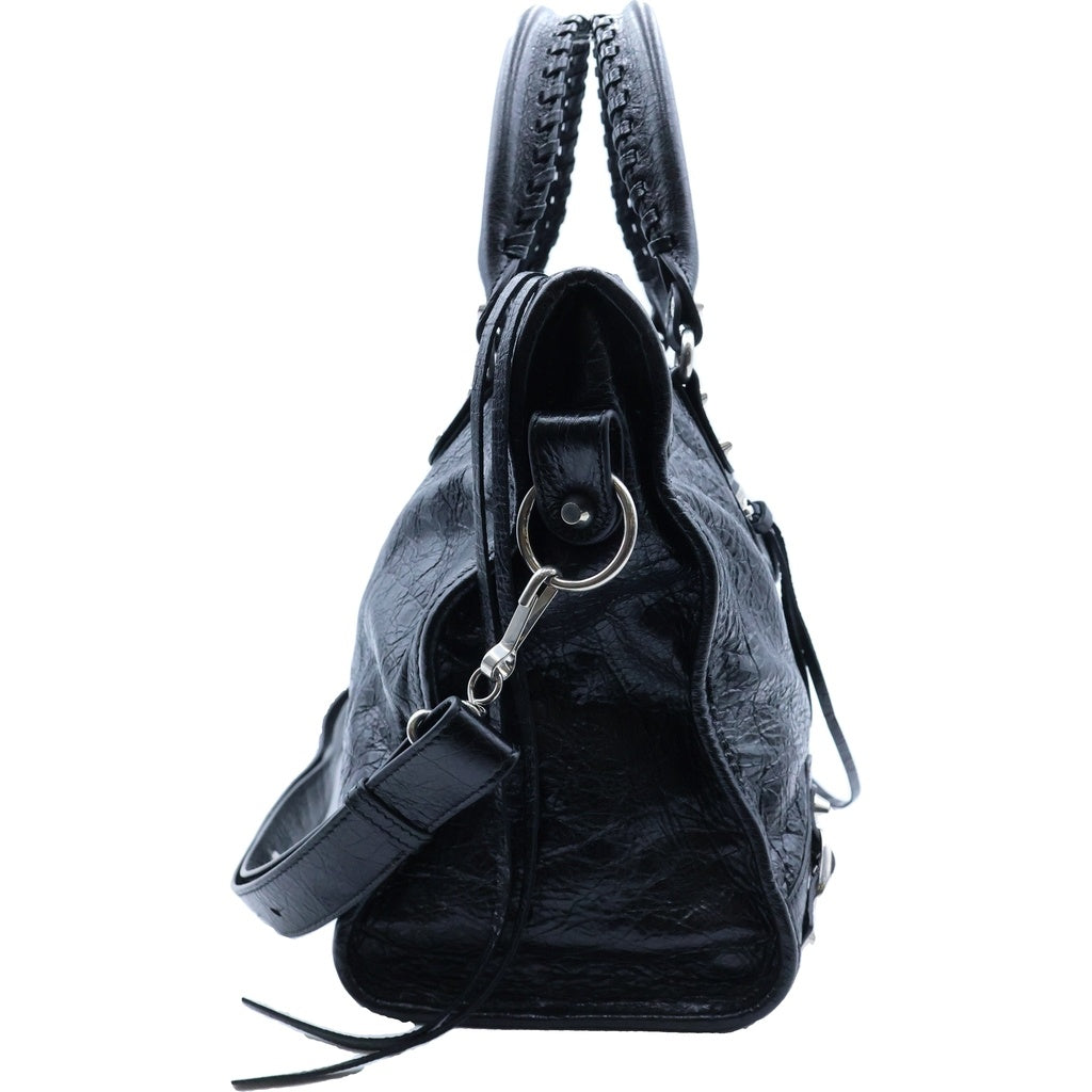 BALENCIAGA(バレンシアガ) Le City Medium ル・シティ ミディアム 2way ハンドバッグ ブラック レザー 823058 レディース