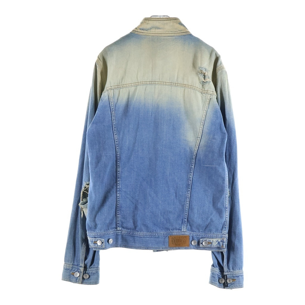 DOLCE & GABBANA(ドルチェアンドガッバーナ) BLEACHED DENIM JACKET ダメージ加工 デニムジャケット TDS75 インディゴ