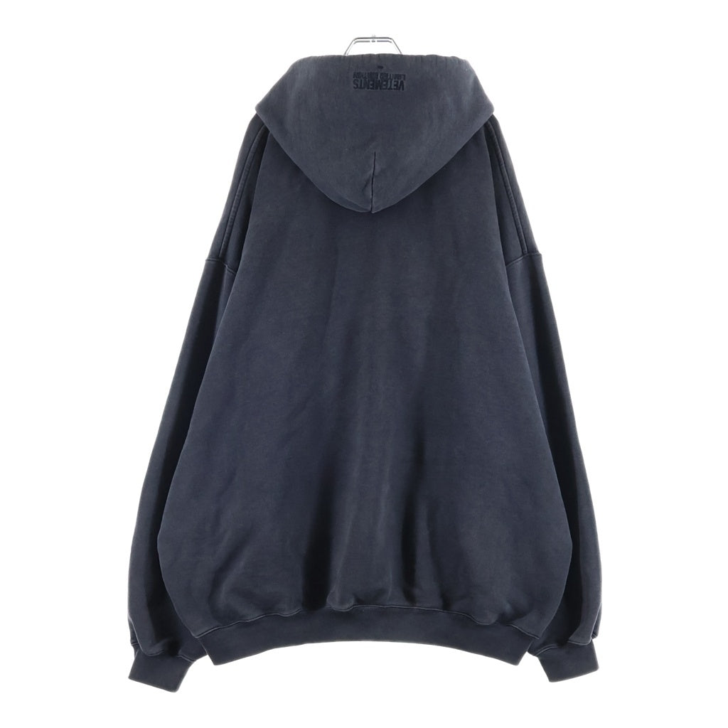 VETEMENTS(ヴェトモン) 23AW CRYSTAL LOGO HOODIE クリスタルロゴフーディー グレー UE54HD240B