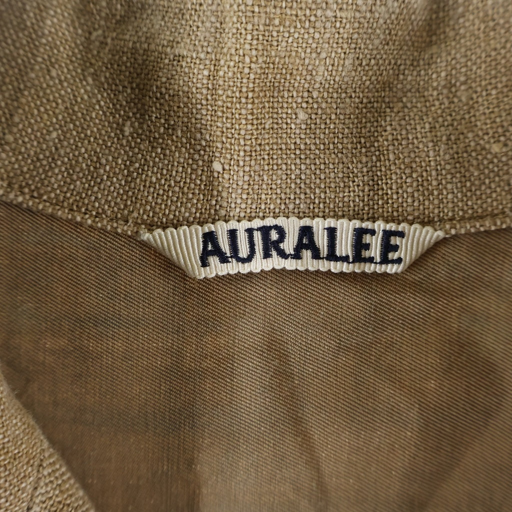 AURALEE(オーラリー) 19SS LINEN SILK SUMEER TWEED SHIRT リネンシルク サマーツイード 半袖シャツ ベージュ A9SS05LS