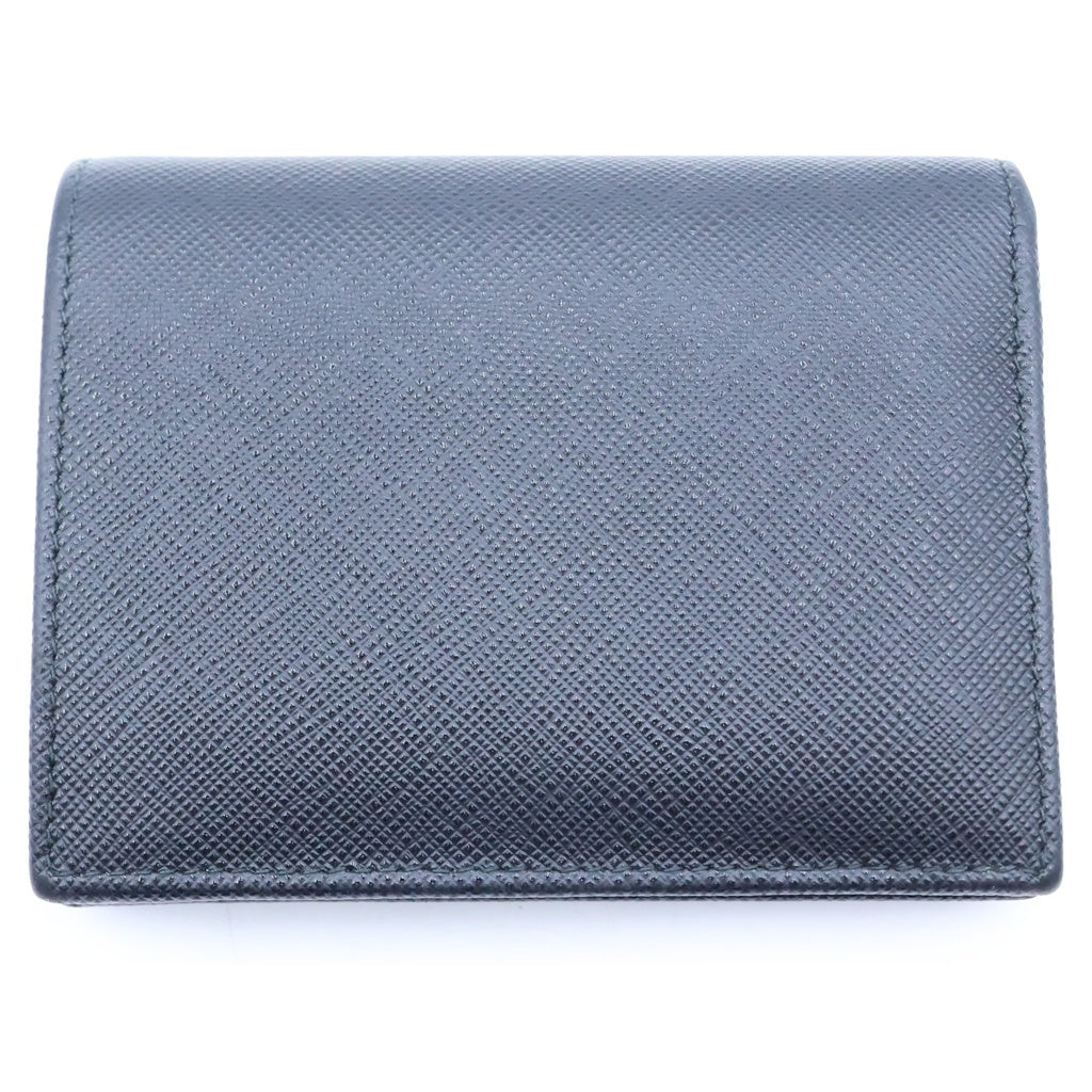 PRADA(プラダ) サフィアーノトライアングルロゴウォレット 二つ折り財布 ブラック 1MV204 QHH F0632